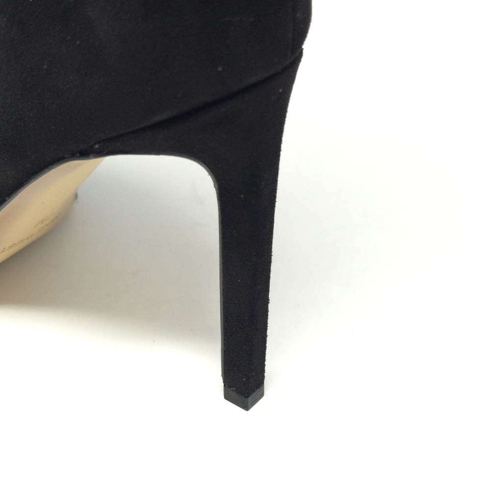 Nine West Tries2 Black Suede Fringe Stiletto Ankle Booties 7M - Picture 11 of 16